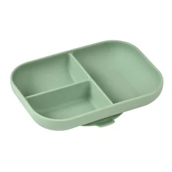 Assiette compartimentée silicone Vert sauge