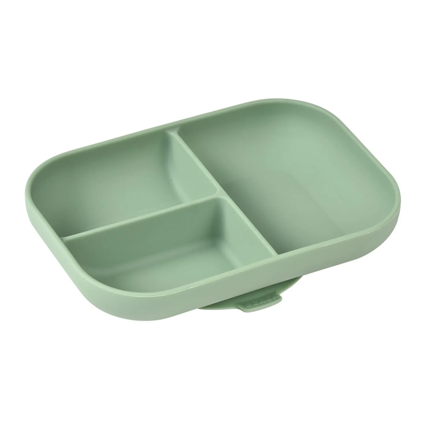 Assiette compartimentée silicone Vert sauge