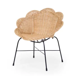 Chaise enfant Fleur en rotin