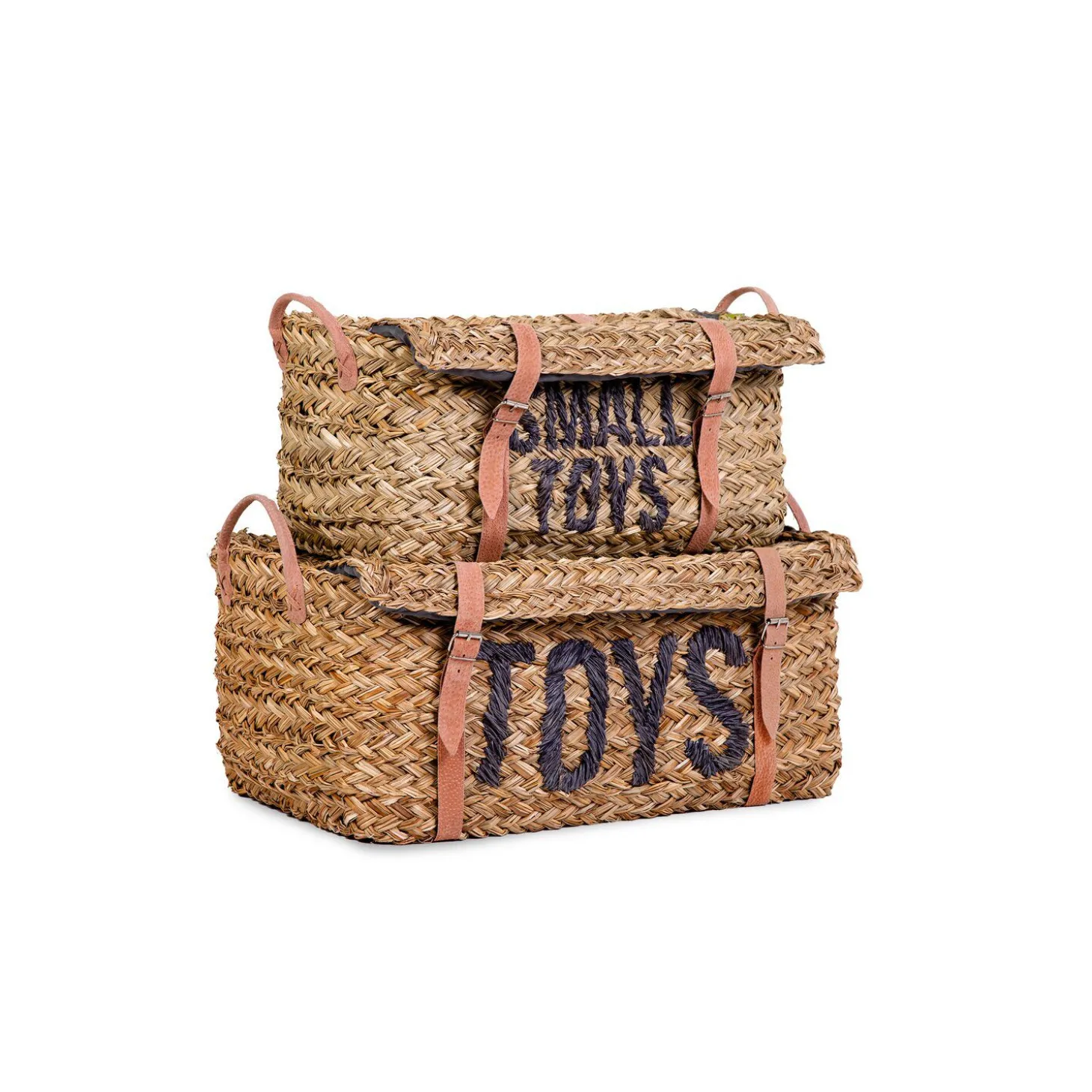 Coffre à jouets en rotin Anthracite 2pcs