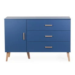 Commode 4 tiroirs Bleu gras