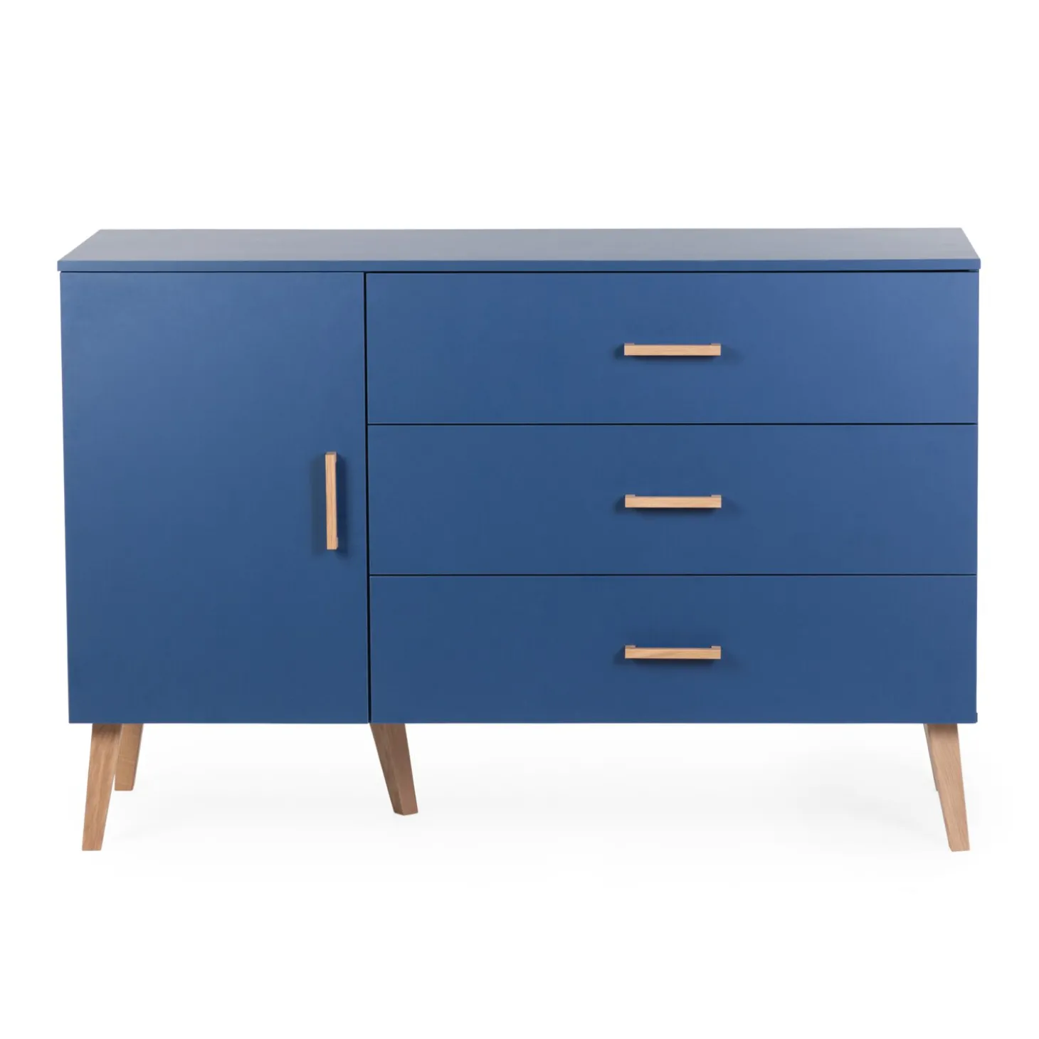 Commode 4 tiroirs Bleu gras