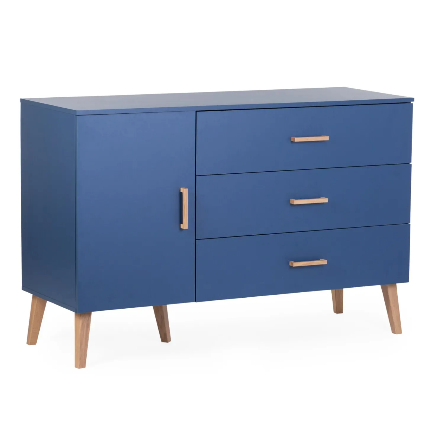 Commode 4 tiroirs Bleu gras