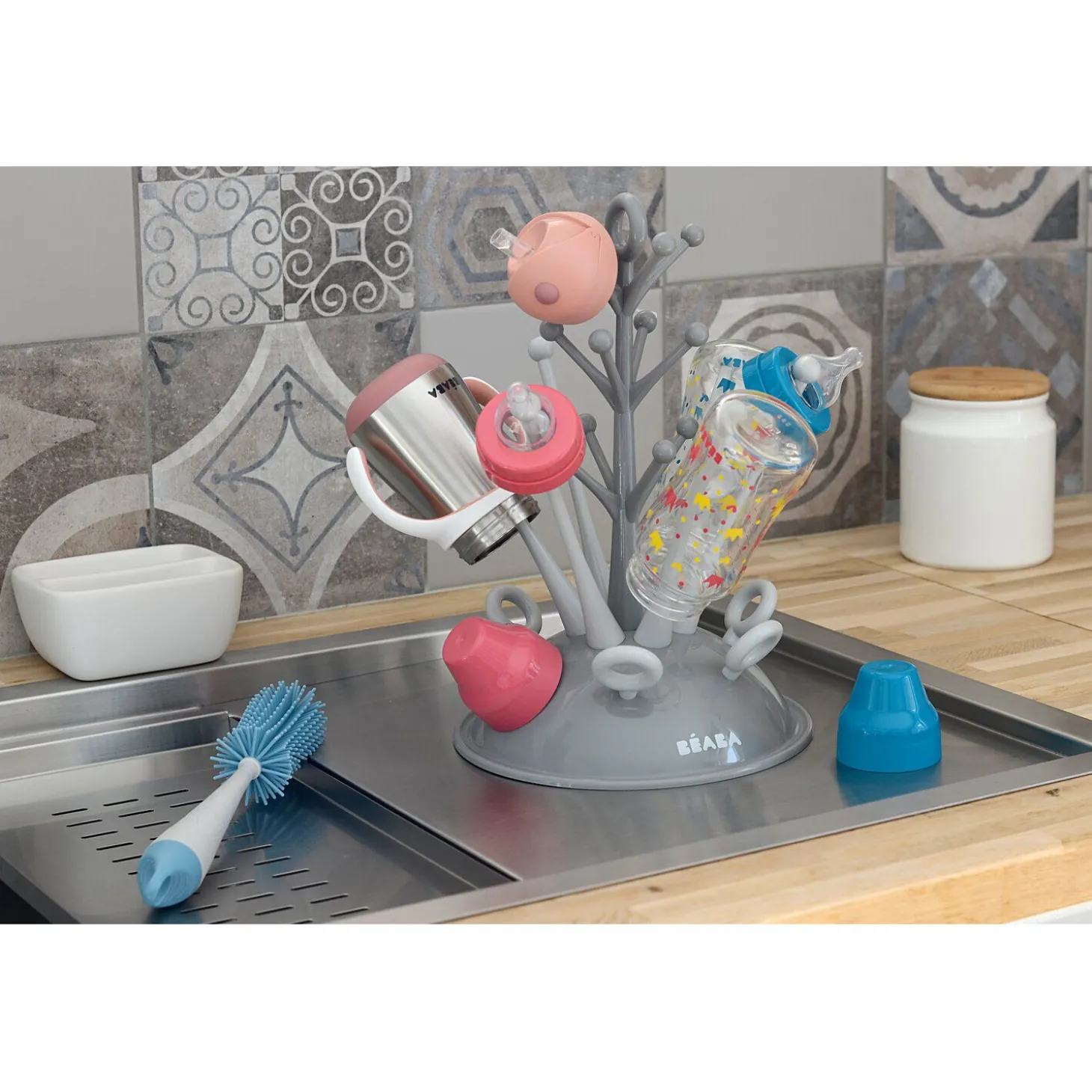 Egoutte-biberons Arbre Gris