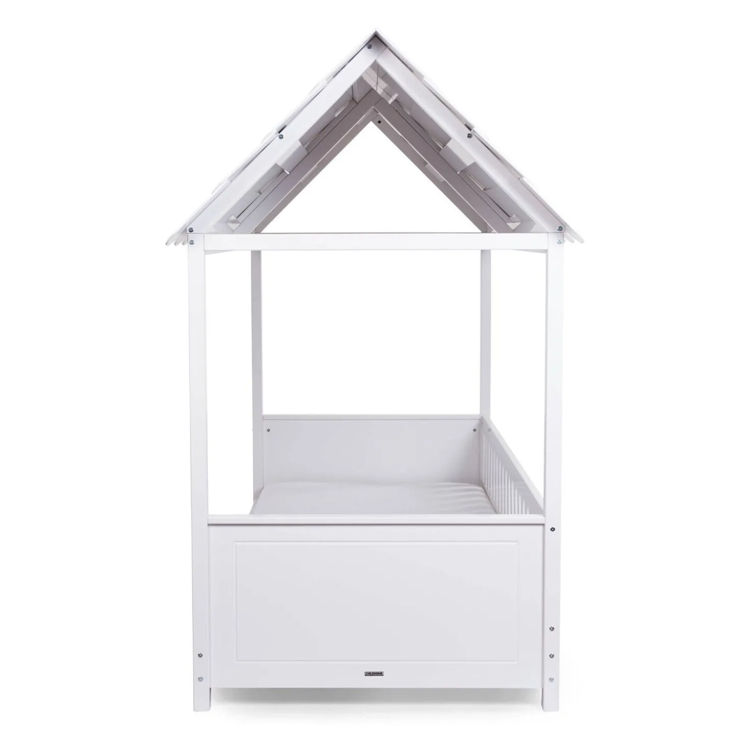 Lit Cabane Avec Toit - 90x200 Cm - Bois - Blanc