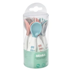 Lot 10 couverts ergonomiques 2ème âge Bleu/Rose/Gris