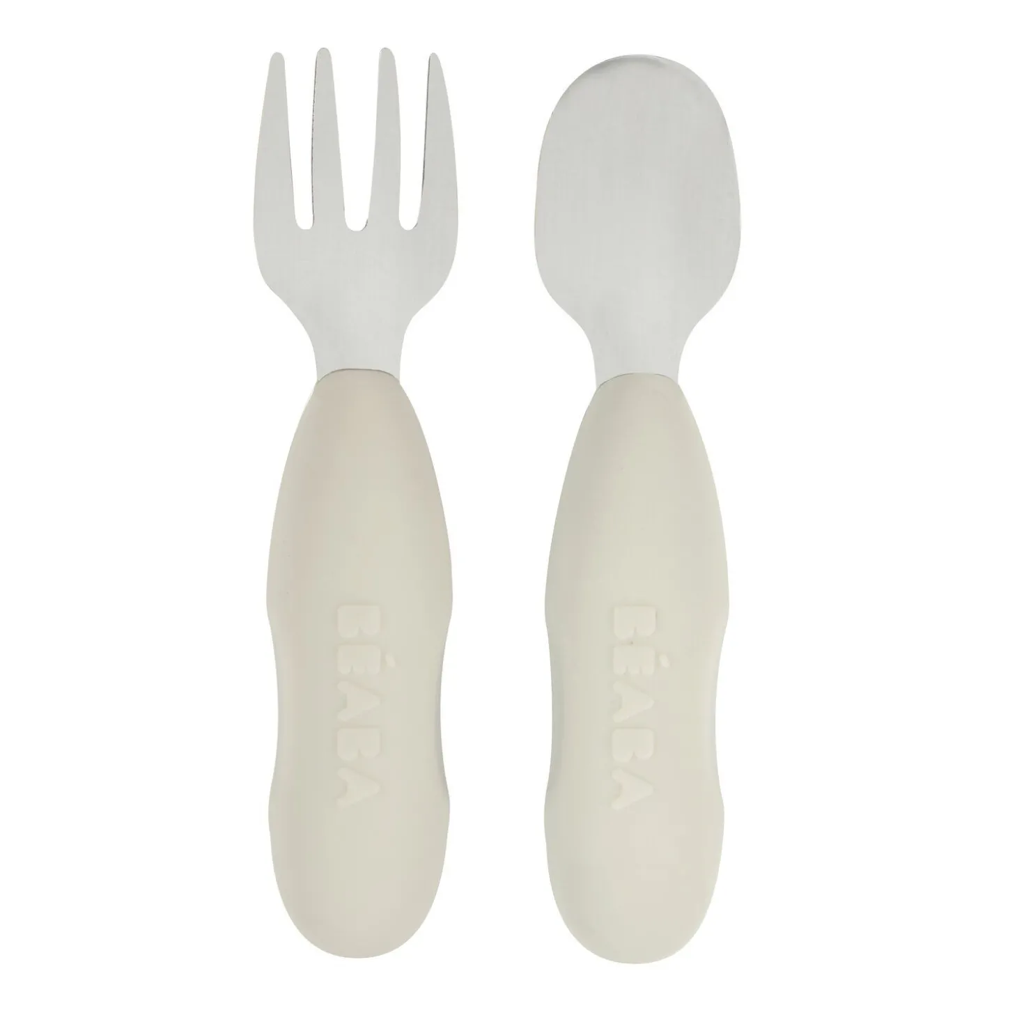 Lot 2 pré-couverts d'apprentissage Inox Gris velours