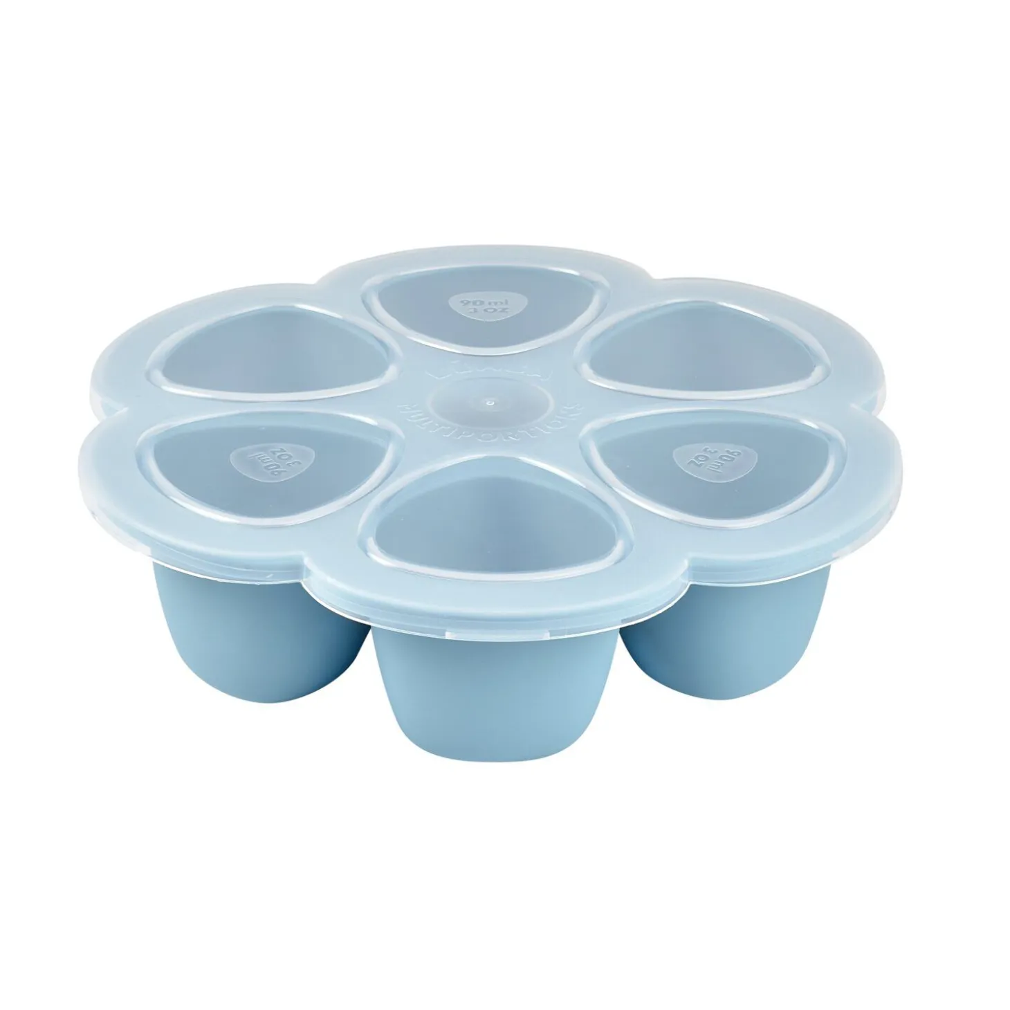 Moule multiportions silicone 6X90ml Bleu
