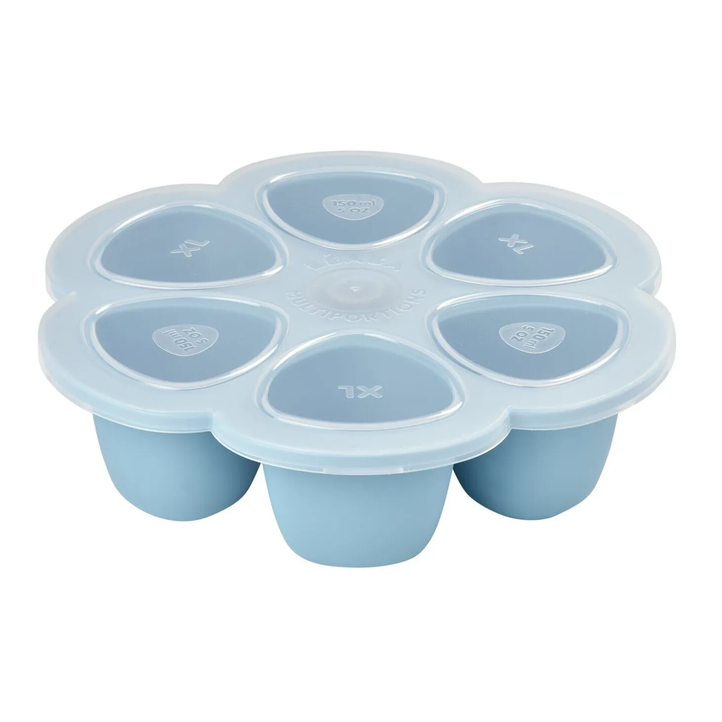 Moule multiportions silicone 6X150ml Bleu