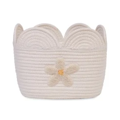 Panier fleur - 30x20x15CM - Corde De Coton - Ecru
