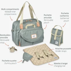 Sac à langer Genève Vert sauge