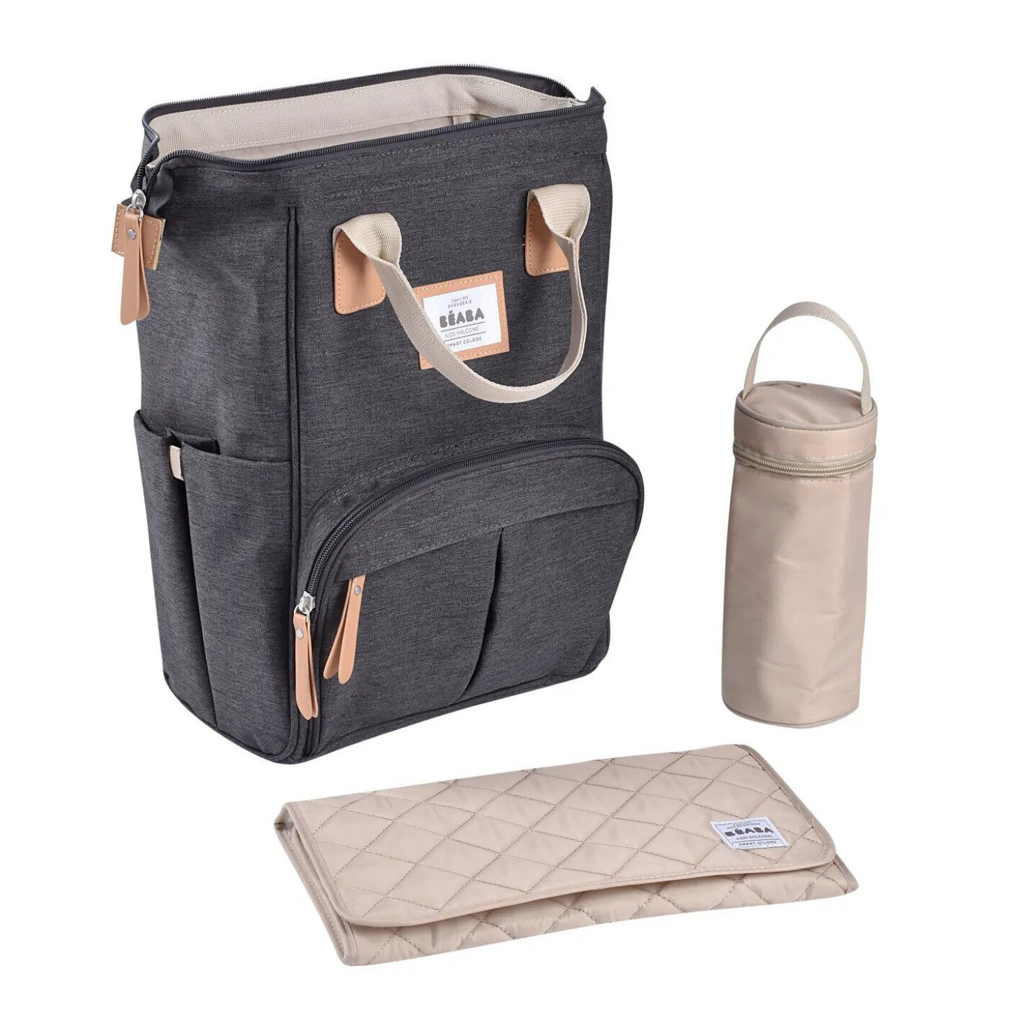 Sac à langer Wellington Gris Chiné foncé