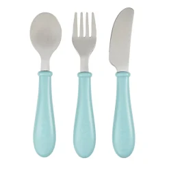 Set 3 couverts inox Bleu