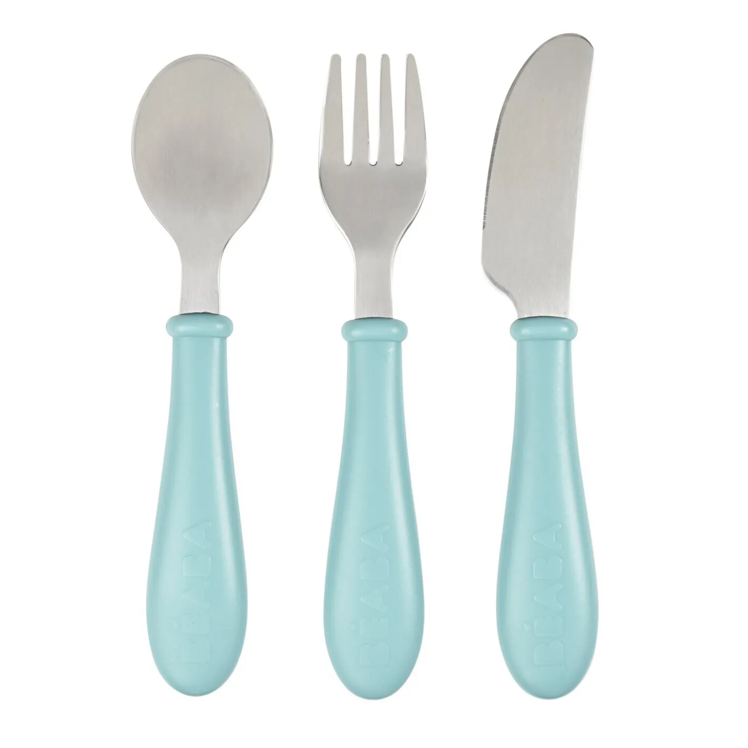 Set 3 couverts inox Bleu