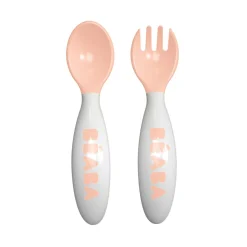 Set de 2 couverts ergonomiques 2ème âge Rose