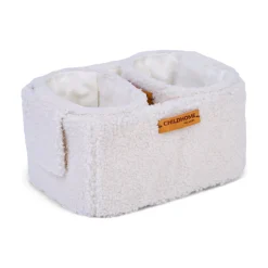 Set Of 3 Hanging Storage Baskets - 21x14x10 Cm + 14x10x10 Cm -Teddy Off white