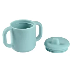 Tasse d'apprentissage silicone Bleu