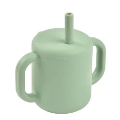 Tasse paille silicone Vert sauge